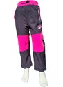 Dívčí funkční softshellové kalhoty, zateplené KUGO HK1661 - černo růžové