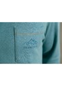 The Spirit of OM tričko s dlouhým rukávem z bio bavlny a lnu - modré