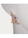Klára Bílá Jewellery Pozlacené náušnice Berries visací ze stříbra Barva perly: Bílá