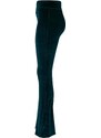 URBAN CLASSICS Ladies High Waist Velvet Boot Cut Leggings - teal