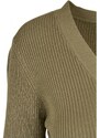 URBAN CLASSICS Ladies Short Rib Knit Cardigan - khaki