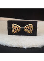 AMADEA Dřevěný motýlek k obleku - motiv trojúhelníčků 11 cm, český výrobek