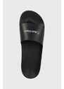 Pantofle Calvin Klein POOL SLIDE pánské, černá barva, HM0HM00455