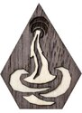 BeWooden Dřevěná brož s motivem vodnáře Aquarius Brooch