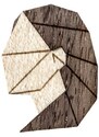 BeWooden Dřevěná brož s motivem panny Virgo Brooch