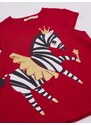 Denokids Ballerina Zebra Girls Dětské tričko Kraťasy Set