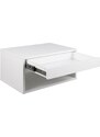 Scandi Bílý lakovaný závěsný noční stolek Joseph 50 x 35 cm