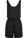 URBAN CLASSICS Ladies Short Sleevless Modal Jumpsuit - black