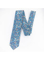 Obleč oblek Modrá pánská květinová kravata