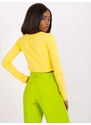 Fashionhunters Žlutá krátká bavlněná halenka Paola RUE PARIS