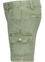 B-nosy Chlapecké džínové kraťasy kapsáče olivově zelené