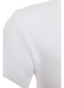 Trendyol Black and White 2-Pack Fitted Crop Crewneck Ribbed Stretch Knit Blouse