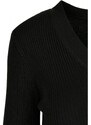 URBAN CLASSICS Ladies Short Rib Knit Cardigan - black