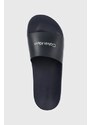 Pantofle Calvin Klein POOL SLIDE pánské, tmavomodrá barva, HM0HM00455