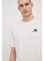 Bavlněné tričko New Balance UT21503SAH šedá barva, s aplikací, UT21503SAH-SAH