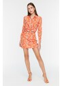 Trendyol Orange Printed Skirt