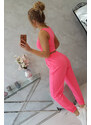 Kesi Set top+kalhoty růžové neonové