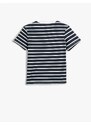 Koton Striped Short Sleeve T-Shirt Crew Neck Cotton