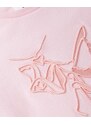 Reima Dívčí mikinové šaty růžové s výšivkou Voikukka
