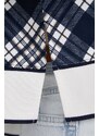 Bavlněná mikina Tommy Hilfiger Icon dámská, tmavomodrá barva, s aplikací