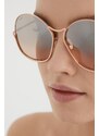 Sluneční brýle Max Mara dámské, hnědá barva
