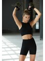 Trendyol Black Seamless/Seamless Lightly Supported/Shaping Knitted Sports Bra