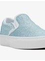 Světle modré dámské třpytivé slip on tenisky VANS Classic Slip On - Dámské