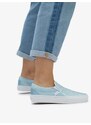 Světle modré dámské třpytivé slip on tenisky VANS Classic Slip On - Dámské