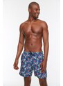 Trendyol Navy Blue Men's Printed Standard Size Swimwear with Sea Shorts