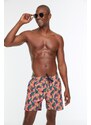 Trendyol Men's Multi-colored Men's Standard Swimwear with a Parrot Print Swimming Shorts