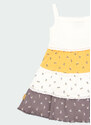 Boboli Dívčí šaty na ramínka áčkové pruhy s krajkou