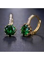 Sisi Jewelry Náušnice Swarovski Elements Bernadette Gold Smaragd