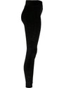 URBAN CLASSICS Ladies High Waist Velvet Leggings - black
