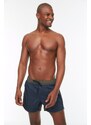 Trendyol Navy Blue-Khaki Men's Short Length Color Block Swimwear Marine Shorts