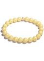 Lavaliere Dámský perlový náramek - žluté perly z krystalu Swarovski zlato S - 16 cm
