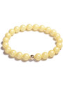 Lavaliere Dámský perlový náramek - žluté perly z krystalu Swarovski zlato S - 16 cm