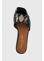 Kožené pantofle Kurt Geiger London Kensington Flat dámské, černá barva, 8496100309