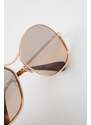 Sluneční brýle Max Mara dámské, hnědá barva