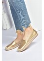 Fox Shoes Patent Leather Gold Casual Women's Shoes