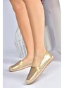 Fox Shoes Patent Leather Gold Casual Women's Shoes