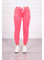 Kesi Bavlněné kalhoty růžové neonové