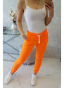 Kesi Bavlněné kalhoty oranžové neon