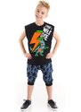 mshb&g Lightning Dino Boy T-shirt Capri Shorts Set