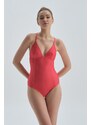 Dagi Red Lined Triangle Swimsuit