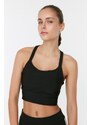 Trendyol Black-Beige 2-Pack Sports Bra with Back Detail Support