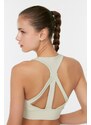 Trendyol Black-Beige 2-Pack Sports Bra with Back Detail Support