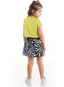 mshb&g Rainbow Zebra Girls Kids T-shirt Skirt Suit