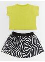 mshb&g Rainbow Zebra Girls Kids T-shirt Skirt Suit