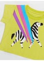 mshb&g Rainbow Zebra Girls Kids T-shirt Skirt Suit