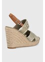 Sandály Tommy Hilfiger dámské, béžová barva, na klínku